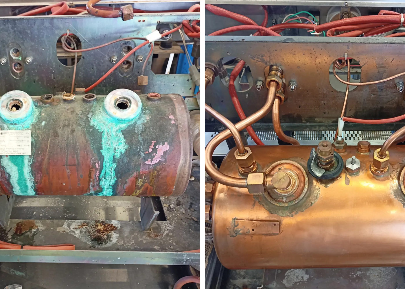 Before & After Coffee Machine Service
